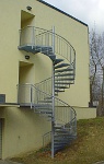 Spindeltreppe an Außenfassade