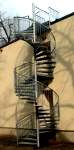 Spindeltreppe an Außenfassade
